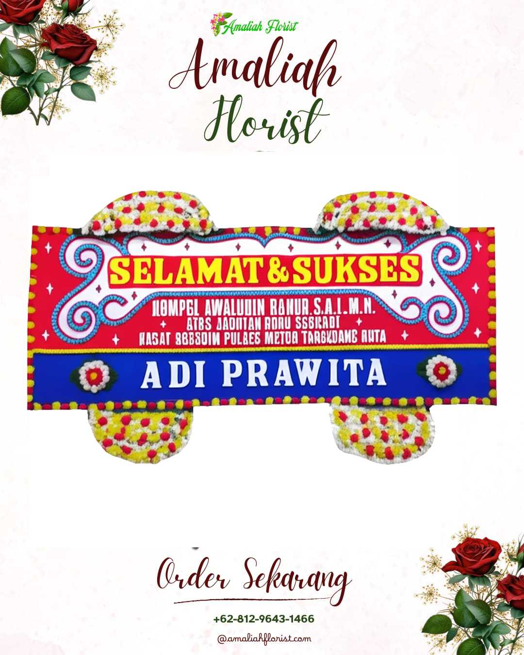 Papan Bunga Ucapan Selamat Tayando Tam