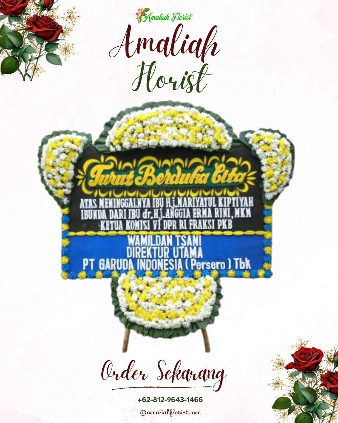 Papan Bunga Duka Tayando Tam